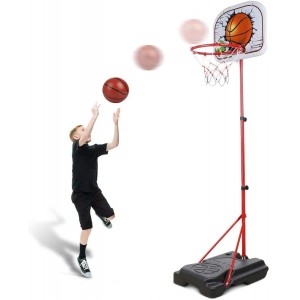 Abree Kid's Basketball Base, 170cm Adjustable with Ball Set and Pump_ok!