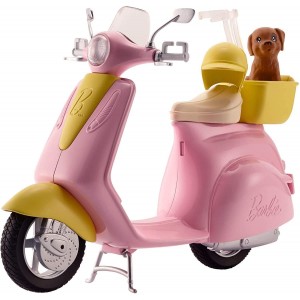 Barbie Scooter and Puppy, Motorcycle with Puppy and Helmet, Doll not included_ok!