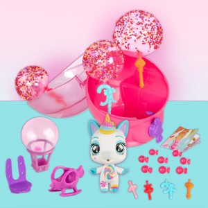 Bubiloons Collectible Animals, Mini Surprise Doll Making Balloons, Bubble Candy Capsule with Balls, Toy for Girls Kids_ok!