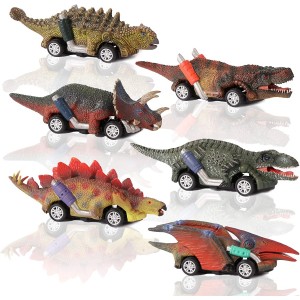 CUTOYOO Dinosaur Cars, for Boys Girls, 6 Pcs Dinosaur Pull Back Cars,Pull Back Cars for 2-6 Year Old Cool Toys for Boys Girls_OK!