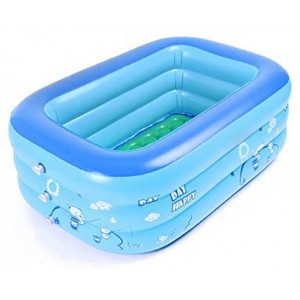 JYCRA Foldable Inflatable Swimming Pool, Thick, Durable, Portable, Travel, for infants and kids, PVC, Blue, 120x70x35cm_ok!