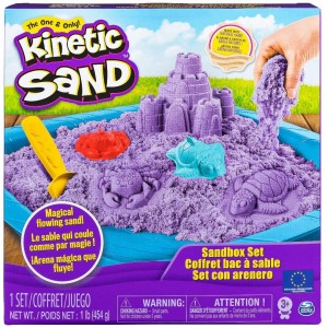 Kinetic Sand 6024397 Playset Castelli di Sabbia, 454 Grammi di Sabbia con Vaschetta, Colori a Sorpresa