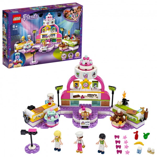 LEGO 41393 Friends Baking Competition Playset with Toy Cakes, Cupcakes and Stephanie Mini Doll, for 6 + Year Old_OK!