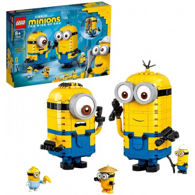 LEGO Minions 75551 Brick-Built Minions and Their Lair, Display Building Set with Stuart, Kevin and Bob Figures_ok!