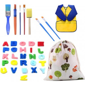 Children's Painting Kits, 57 Pieces Early Learning Kids Painting Set with Storage Bag_ok!