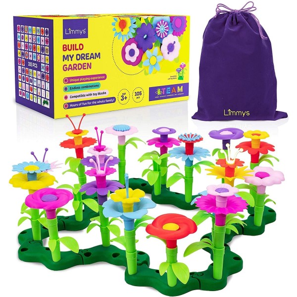 Limmys Build Garden of Dreams, 105 Pieces, STEM Educational Toy, Game_ok!