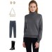 Woolen Bloom Sweater, Women Turtleneck Sweatshirt, Polo Neck Long Sleeve Jumper, Pullover Casual Knitwear Sweatshirt, Autumn Winter Spring_OK!