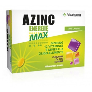 Arkopharma Azinc Energy Max 30 compresse in blister, Integratore completo,  Multivitaminici e Multiminerali, Dai 15 anni