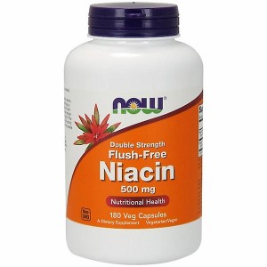 NOW Supplements, Niacin (Vitamin B-3) 500 mg, Senza Flush, Doppia Forza, Salute Nutrizionale, 180 Capsule Veg