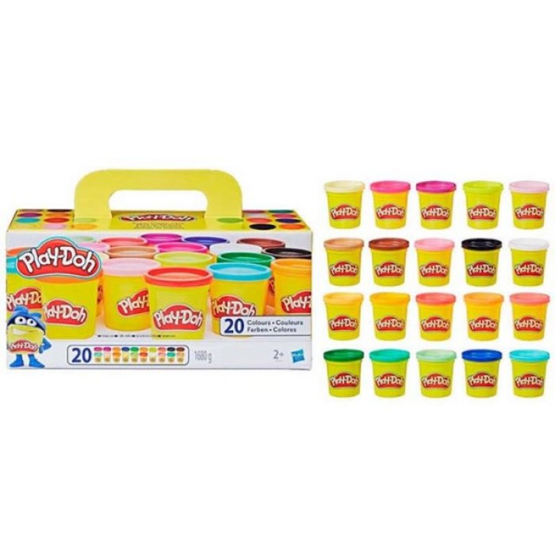 Plasticine pack of 20 Play-Doh Hasbro A7924EU6 Super Paint Set 