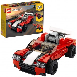 Lego Creator 3-in-1 Auto Sportiva, Hot Rod o Aereo, Giocattoli per Ragazzi e Ragazze dai 7 Anni, 31100