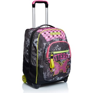 Trolley Seven Flying Dreams, Black, 2 in 1 Backpack with Cross-Over System, School & Travel_OK!