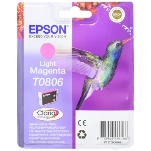 Epson C13T08064011 St phrx265 phototographic cartuccia d' inchiostro, 7.4 ml, 590 pagine, Magenta chiaro, L'imballaggio può variare