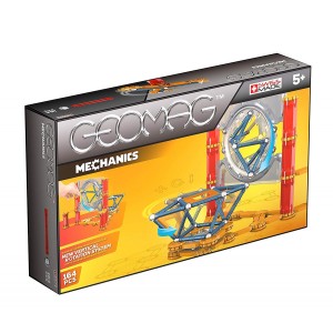 Magnetic Construction Game, Geomag Mechanics Rotational System Toy, 164 Pieces, 724_OK!