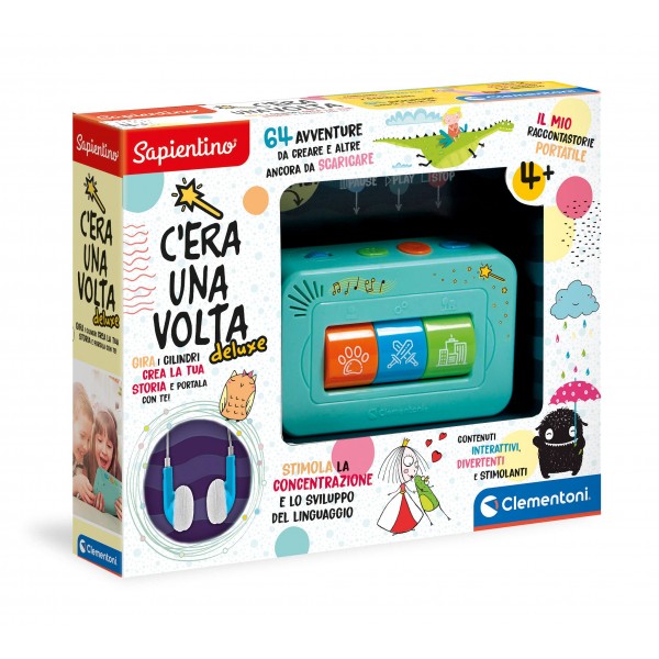 Electronic Learning Toy, Clementoni Sapiento - Once Upon A Time Deluxe, Interactive Storyteller, With Headphones, 17435_ok!
