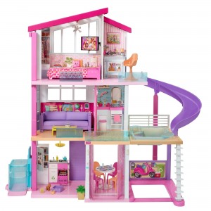 Doll House Game, Barbie Doll's Dreamhouse With Elevator, 3 Floors, Pool, Slide and 70 Accessories, GNH53_ok!