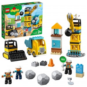Construction Building Toyset, LEGO DUPLO Demolition, With Truck, Crane And Bulldozer, 10932_ok! 
