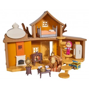Mini House Playset, Simba Masha, House Of The Big Bear Playset, Includes Masha And The Bear And Accessories, 109301032_ok!