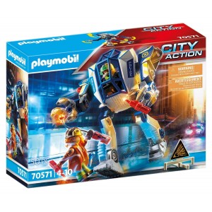 Police Robot Playset, Playmobil City Action - Police Robot and Bandit, 70571_ok!