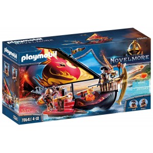 Novelmore Ship Minifigure, Playmobil Burnham Warriors Fire Ship Game, Multicolored, 70641_ok!