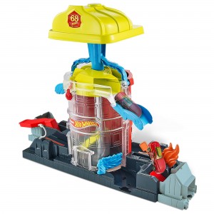 Hot Wheels- City Playset Caserma dei Pompieri, Giocattolo per Bambini 4+ Anni, GJL06