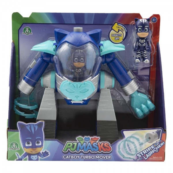 Gattoboy Action Robot, Precious Games - PJ Masks Gattoboy Turbo Vehicle Movers with Character, PJMA2100_ok!