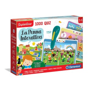 Quiz Interactive Toy, Clementoni - 16211 - Sapientino - The 1000 Quiz Interactive Pen - Questions, Route Game - Educational Game 3 Years (Italian Version), 16211_ok!