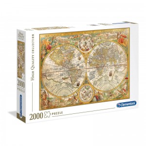 Clementoni- Ancient Map High Quality Collection Puzzle, Multicolored, 2000 Pieces, 32557 