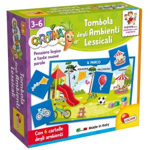Gioco Educativo Ambientale , Lisciani Giochi-Carotine Tombolates Tombboat Lessical Game Prescolare, Multicolore, 87501 