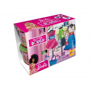 Fashion Doll Clay, Lisciani Games - Barbie Glitter Dough Multipack 4 Jars, 88843