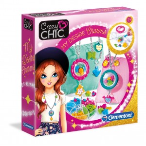 Kids Jewelry Charms, Clementoni- Crazy Chic-My Desire Charms, Multicolore, 18505_ok!