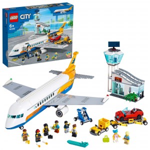 Set da gioco per aereo passeggeri, aeroporto di Lego City, con terminale e camion giocattolo, set da gioco per costruzioni, 60262