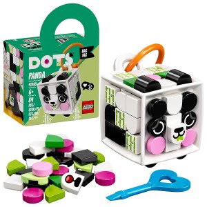 Creative Character Keychain, LEGO Dots Bag Tag - Panda, Creative Character Kit for Children, Personalized Modular Keychain, 41930_ok!