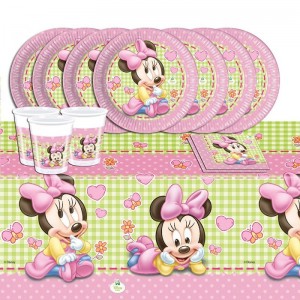 Disney Baby Shower Pink Minnie Mouse Complete Party Supplies Kit For 16 by Party Showroom