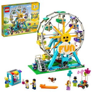 Ferris Wheel Minifigures, Lego Creator 3 in 1 Bumper Cars And Carousel, Playset Playground, 3119_ok!