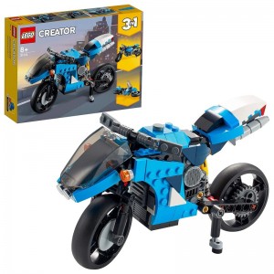 LEGO Creator 3 in 1 Superbike, Kit di Costruzione da Moto a Moto Classica a Hoverbike, Veicoli Giocattolo per Bambini, Idea Regalo Creativa, 31114