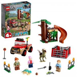 LEGO Jurassic World La Fuga del Dinosauro Stygimoloch, Giochi per Bambini di 4 Anni con Minifigures e Casa sull'Albero, 76939