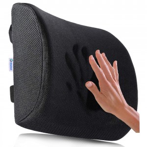 Ergogo - Memory Foam Lumbar Support Pillow for Chair - Back Pillow for Office Chair, Back Support for Car