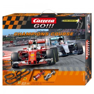 Mercedes VS Ferrari Minifigures, Carrera Toys Corso GO CHAMPIONS - Circuito Automobilistico, 8,9 m, Nero / Rosso, 20062456