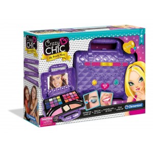 Girls Make-Up Kit, Clementoni - Star Make-Up Crazy Chic - Beautiful Bag With Lots Of Makeup Stuff, 15773.0_ok!