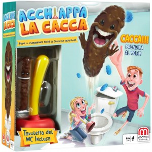 Set Da Gioco Divertente, Mattel Games - Porta La Cacca Con La Toilette, FWW30