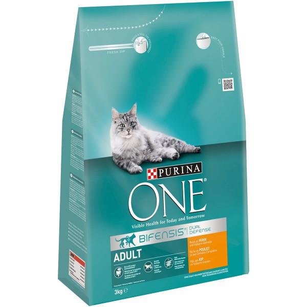 Cat Pet Food, One Adult - Kitty Food With Chicken, 3 kg- 12297864_ok!