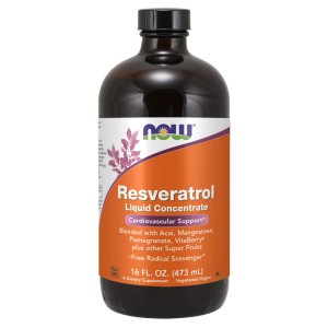 Cardiovascular Liquid Supplement,  Now Natural Resveratrol Concentrate - 473 ml, P8210_ok!