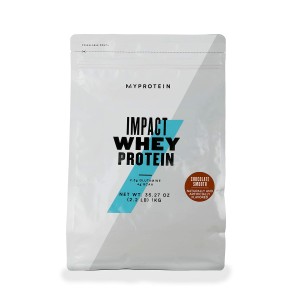 Concentrated Protein Powder, Myprotein, Impact Whey 1kg - Chocolate Smooth_ok!