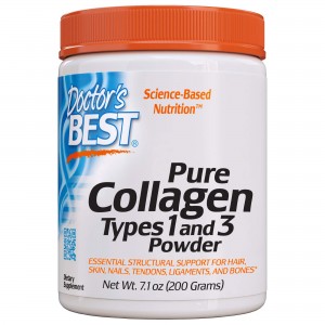 Powdered Collagen, Doctor's Best Types 1 And 3, 200 grams - DRB-00203_ok!