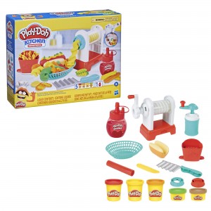 Play-Doh Kitchen Creations - Set di Patatine Fritte a Spirale, per Bambini dai 3 Anni in su, Non tossico