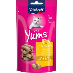 Snack Per Gatti Kitty, VITAKRAFT- Cat Yums, Formaggio, 9 Confezioni, 40 g Ciascuna, 34605