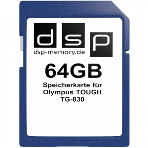 64GB memory card for Olympus Tough TG-830 