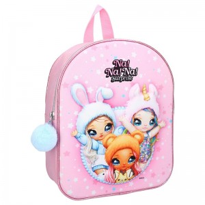 Girls Preschool Backpack, Na!Na!Na! Surprise - Zaino Fancy (3D), Pink School Backpack, SP-590-1959_ok!