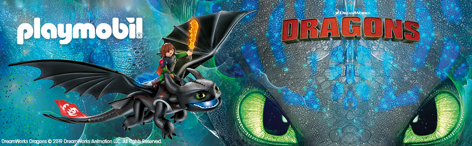 Dreamworks Dragons Cuccioli di Drago Action Game Set Night Lights 